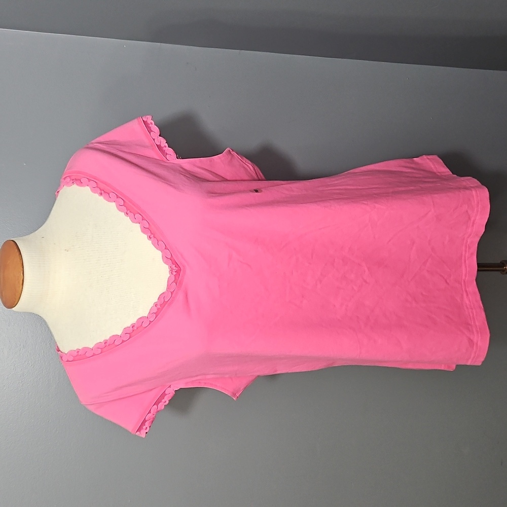 Avenue, 18/20, Pink, Short Sleeve, Shaped Fit, Top